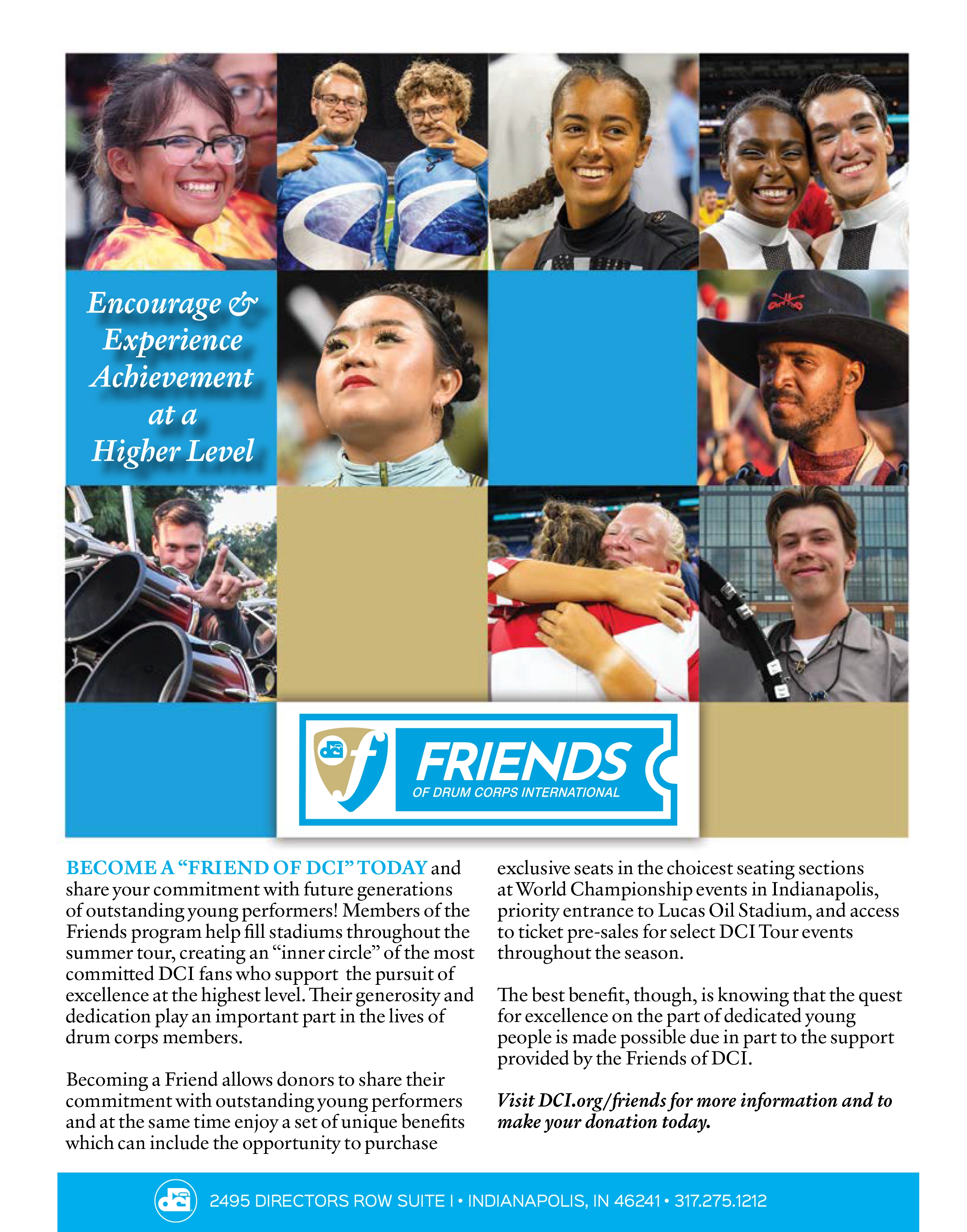 Friends of Drum Corps International – Encourage & Experience Achievement at a Higher Level